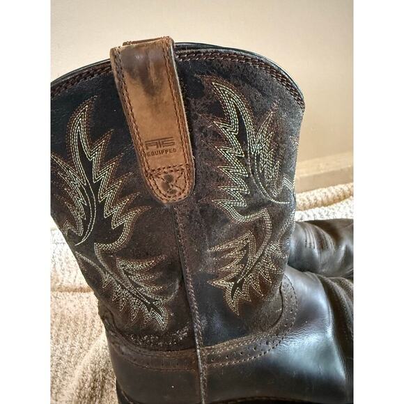 Ariat Mens Sahara Work Boots EH Bc Brown Black Roper size 8.5D main image 9